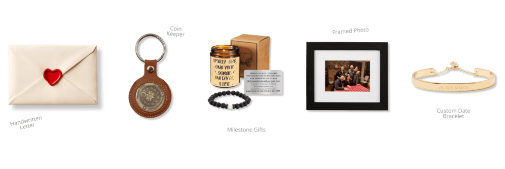 Sentimental special gift ideas for loved one in recovery, for sober loved one, AA gifts, AA coin holder gift